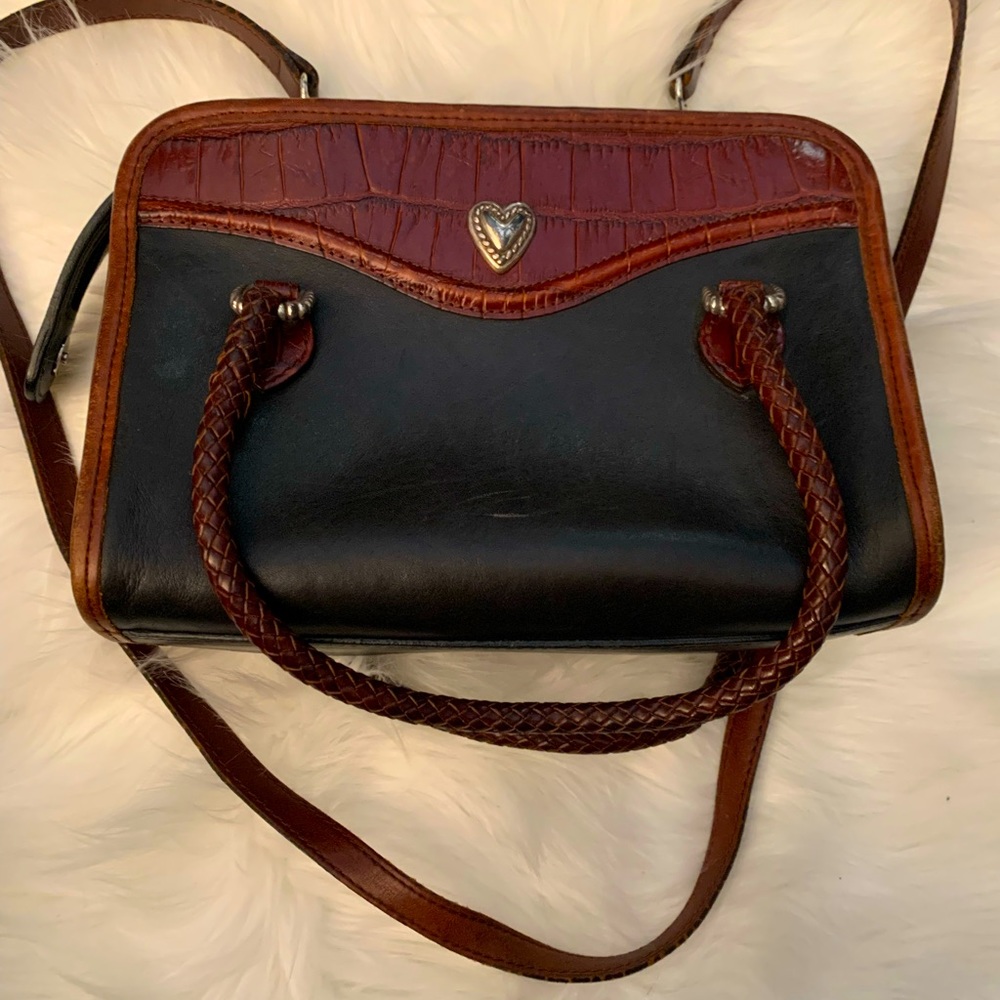 Brighton shoulder bag with braided top handles